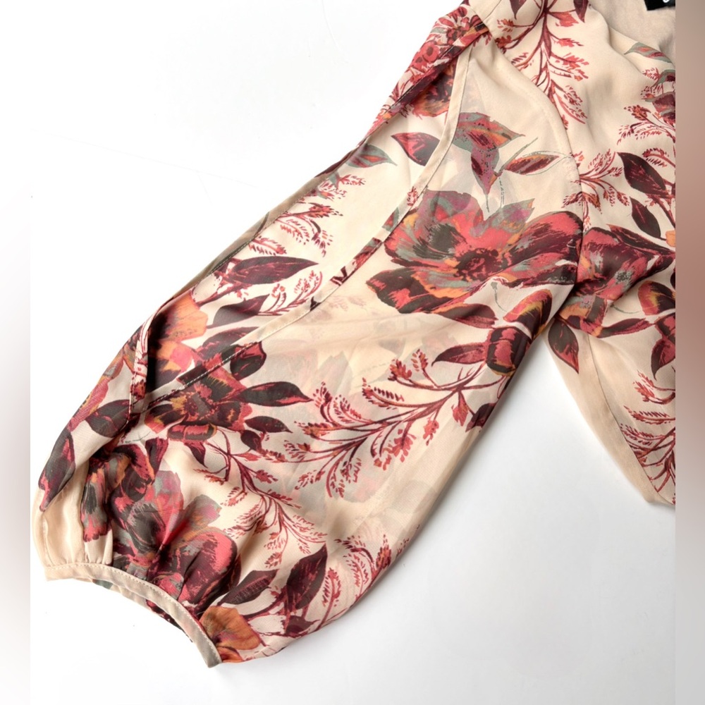 Lulus Earth Tone “Shifting Dears” Floral Feminine Bohemian Shift Dress NWT - Picture 5 of 15